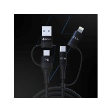 DEVIA Multifunkcionalni kabl Extreme Series Speed, 4u1, 1.5m, Crni