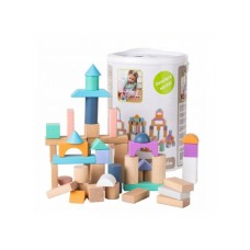 ECO TOYS DRVENE KOCKE 100 KOMADA bucket + sorter