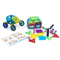 ECO TOYS Set magnetnih kocki za decu - kuca i auto, 48 delova