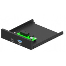 GEMBIRD FDI3-U3C-01 Gembird interni 3.5 prednji PC panel USB 3.1 Type-A + Type-C port, crni