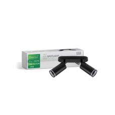 GREENTECH LED spot svetiljka 2x GU10 crna (NYXA-2)