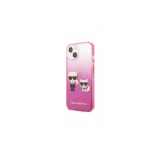 KARL LAGERFELD Futrola za iPhone 13 Pink Karl & Choupette Head Gradient