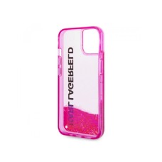 KARL LAGERFELD Maska za iPhone 14 LIQ. GLITTER ELONG PINK (KLHCP14SLCKVF)