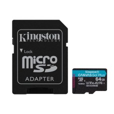 KINGSTON MicroSDXC 64GB Class 10 U3, 170MB/s-70MB/s, SDCG3/64GB + adapter