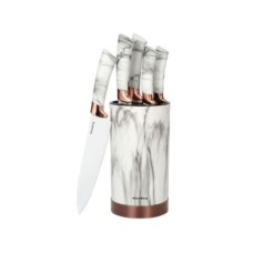 KLAUSBERG KB7800 KUHINJSKI SET NOŽEVA SA POSTOLJEM BELI MERMER 6