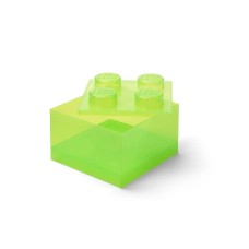 LEGO LEGO kutija za odlaganje sa poklopcem (4): Svetlucavo svetlo zelena