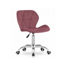 ModernHome Kancelarijska stolica Ferra sa točkovima dark pink Velvet