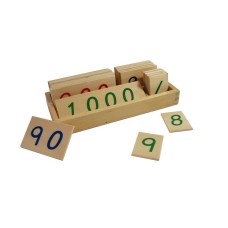 MONTESORI Drvene numeričke pločice 1-3000 manje sa kutijom