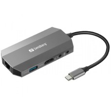 Sandberg 6in1 USB-C - HDMI/USB 3.0/USB C/LAN PD 136-33 (30189)