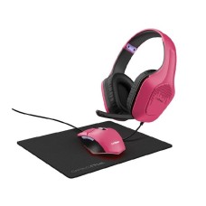TRUST Miš + slušalice + podloga Trust GXT 790P Tridox 3-in-1 Pink