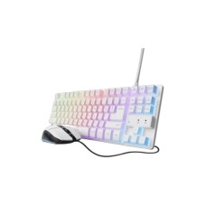 TRUST Tastatura+miš 2-in-1 Gaming set/TKL/US/bela